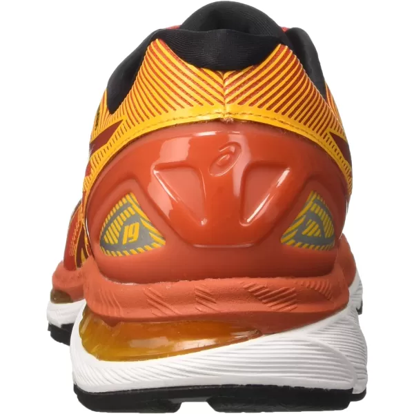 imageASICS Mens GelNimbus 19 Running ShoesRed Red Clay Gold Fusion Phantom