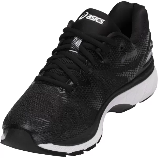 imageASICS Mens GelNimbus 20 Running ShoesBlackWhiteCarbon Carbon