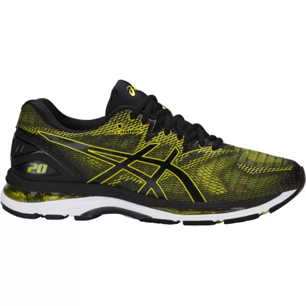 imageASICS Mens GelNimbus 20 Running ShoesSulphur SpringBlackWhite
