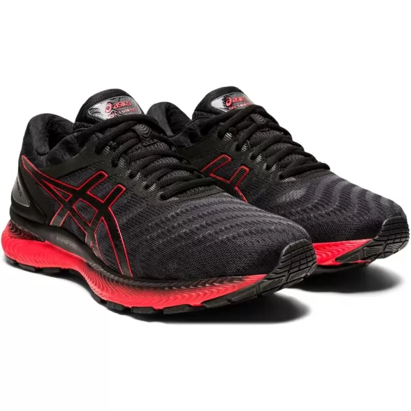 imageASICS Mens GelNimbus 22 Running ShoesBlackClassic Red