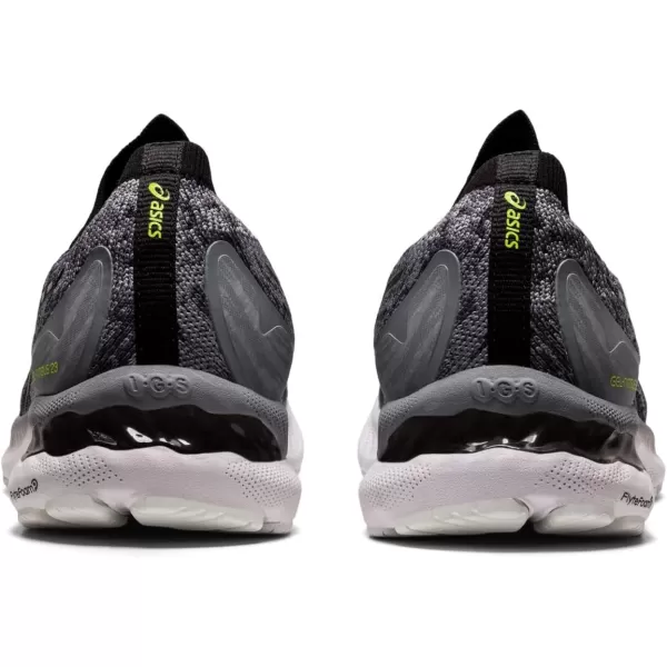 imageASICS Mens GelNimbus 23 Knit Running ShoesSheet RockBlackKnit