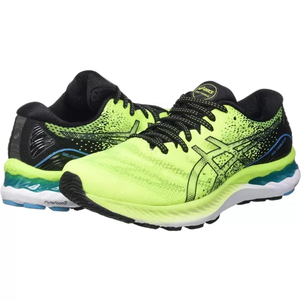 imageASICS Mens GelNimbus 23 LiteShow Running ShoeHazard Green Black