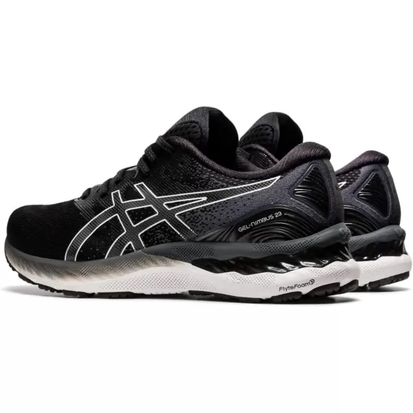 imageASICS Mens GelNimbus 23 Running ShoesBlackWhite