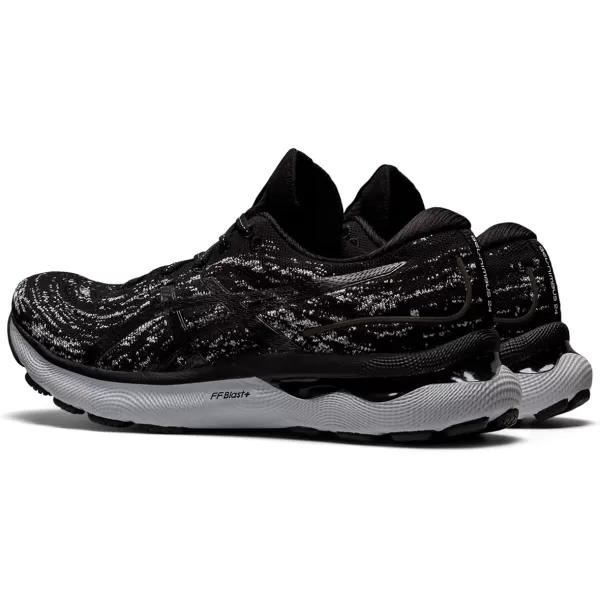 imageASICS Mens GelNimbus 24 Mesh Knit Running ShoesBlackBlack