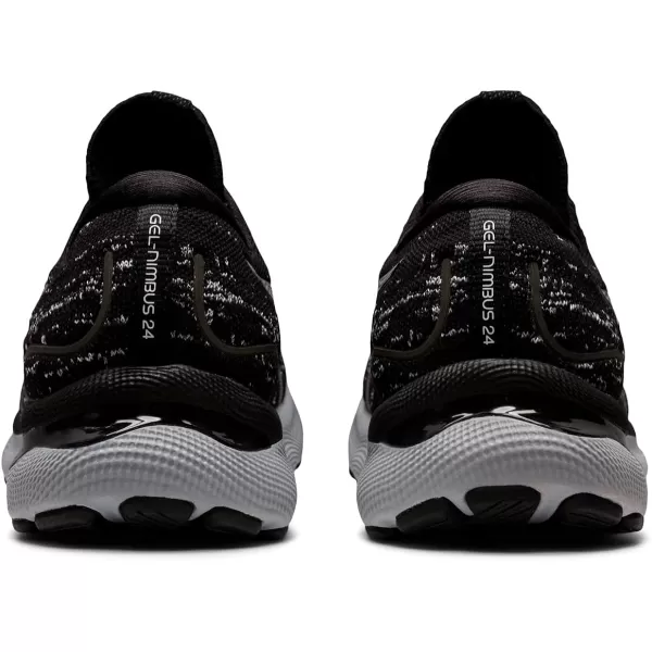 imageASICS Mens GelNimbus 24 Mesh Knit Running ShoesBlackBlack