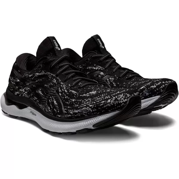 imageASICS Mens GelNimbus 24 Mesh Knit Running ShoesBlackBlack
