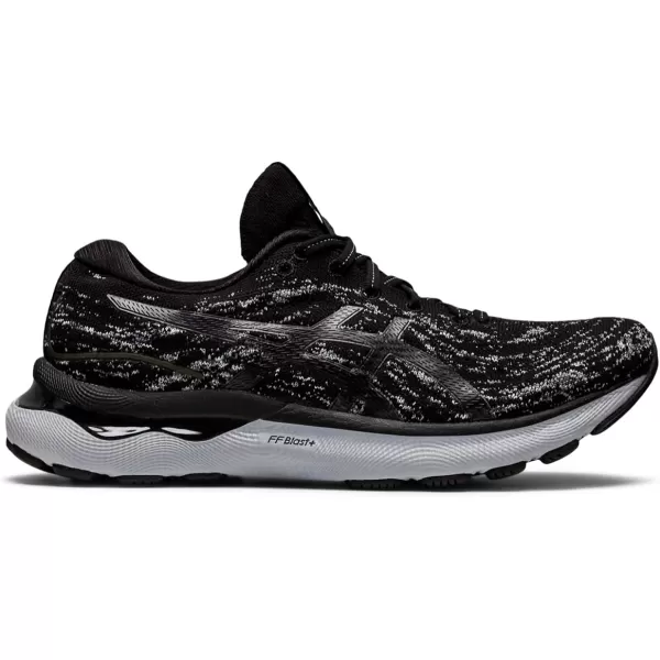 imageASICS Mens GelNimbus 24 Mesh Knit Running ShoesBlackBlack