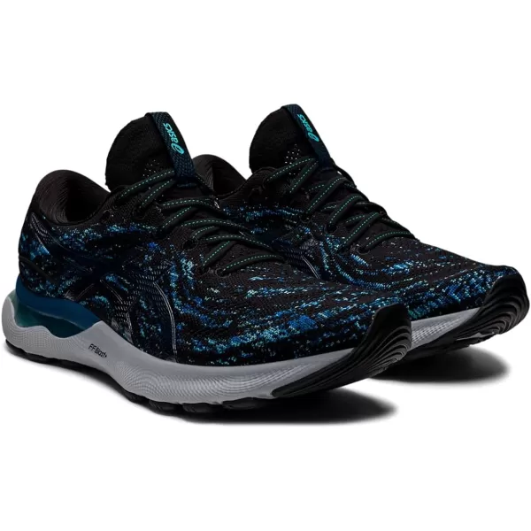 imageASICS Mens GelNimbus 24 Mesh Knit Running ShoesBlackMako Blue
