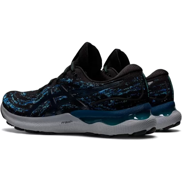 imageASICS Mens GelNimbus 24 Mesh Knit Running ShoesBlackMako Blue