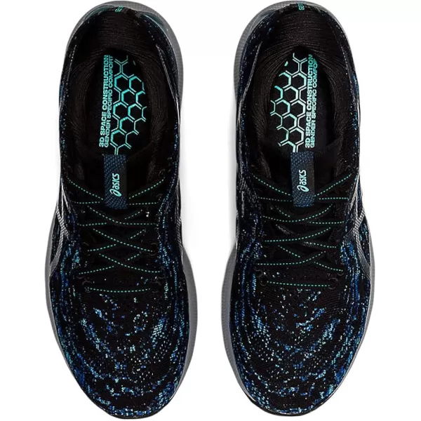 imageASICS Mens GelNimbus 24 Mesh Knit Running ShoesBlackMako Blue