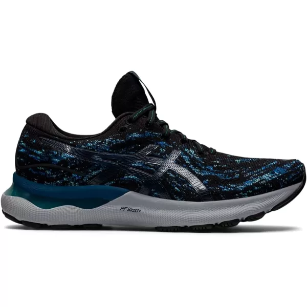 imageASICS Mens GelNimbus 24 Mesh Knit Running ShoesBlackMako Blue