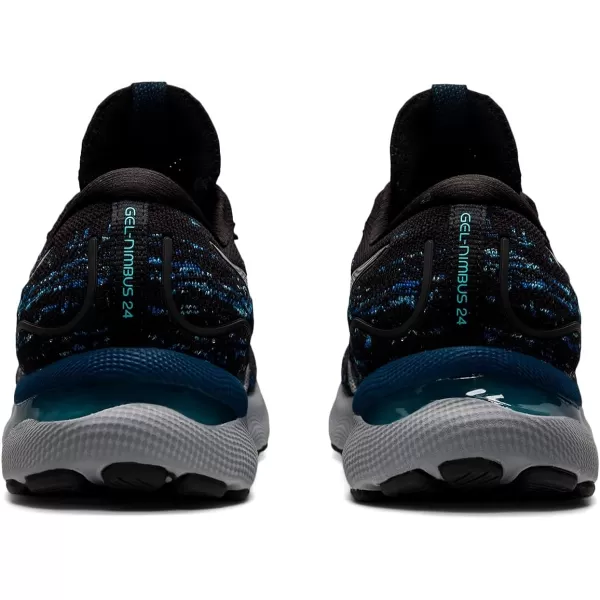 imageASICS Mens GelNimbus 24 Mesh Knit Running ShoesBlackMako Blue