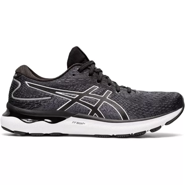 imageASICS Mens GelNimbus 24 Platinum Running ShoesBlackWhite