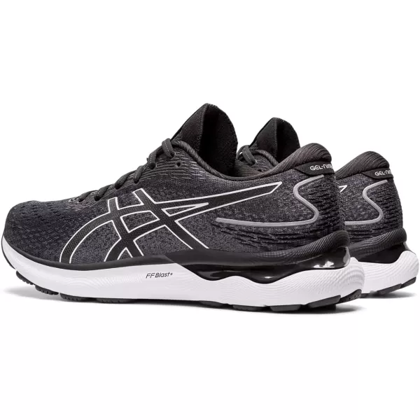 imageASICS Mens GelNimbus 24 Platinum Running ShoesBlackWhite