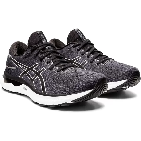 imageASICS Mens GelNimbus 24 Platinum Running ShoesBlackWhite