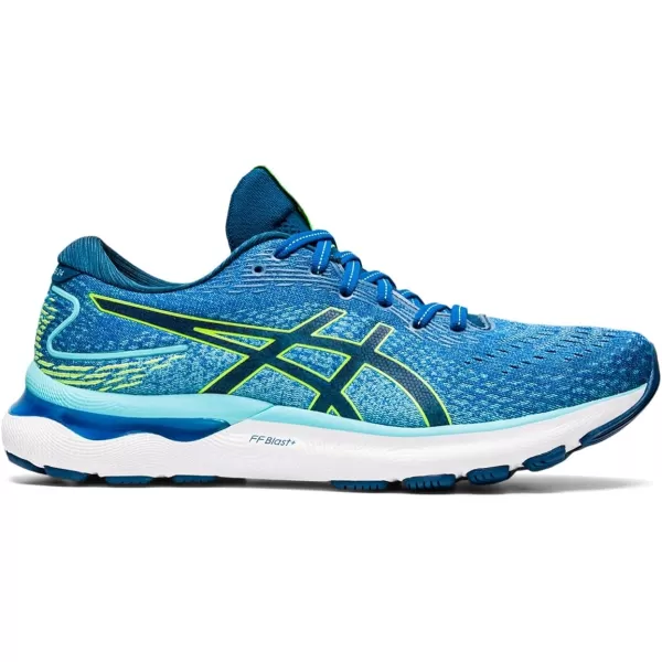imageASICS Mens GelNimbus 24 Platinum Running ShoesLake DriveHazard Green