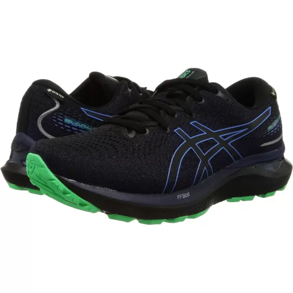 imageASICS Mens GelNimbus 24 Platinum Running ShoesVelvet PineNew Leaf