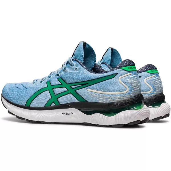 imageASICS Mens GelNimbus 24 Running ShoesArctic SkyCilantro