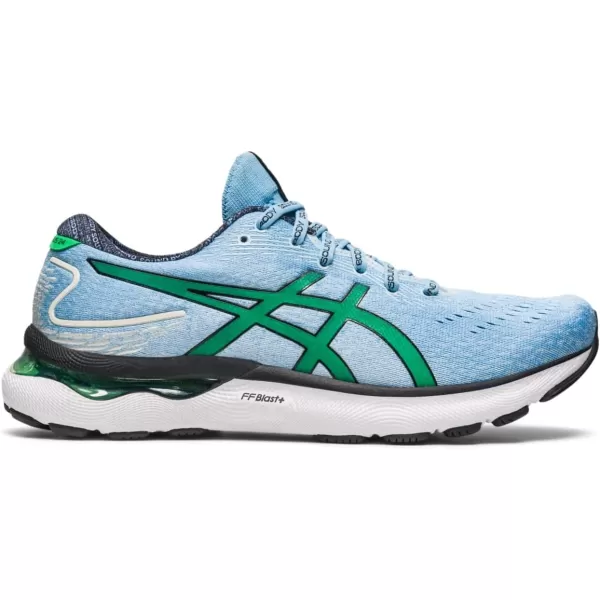 imageASICS Mens GelNimbus 24 Running ShoesArctic SkyCilantro