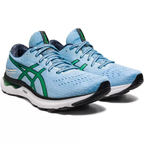 imageASICS Mens GelNimbus 24 Running ShoesArctic SkyCilantro