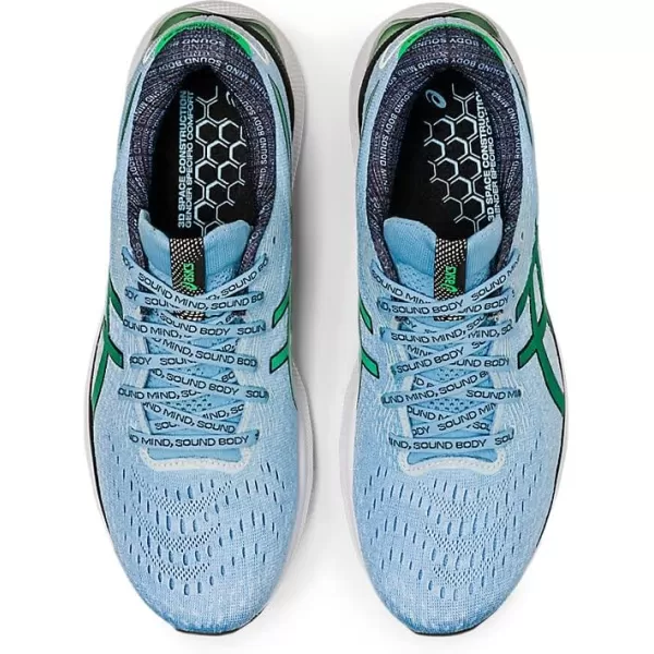 imageASICS Mens GelNimbus 24 Running ShoesArctic SkyCilantro