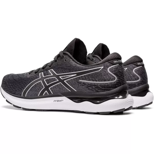 imageASICS Mens GelNimbus 24 Running ShoesBlackWhite