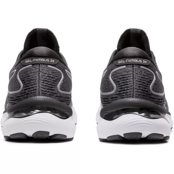 imageASICS Mens GelNimbus 24 Running ShoesBlackWhite