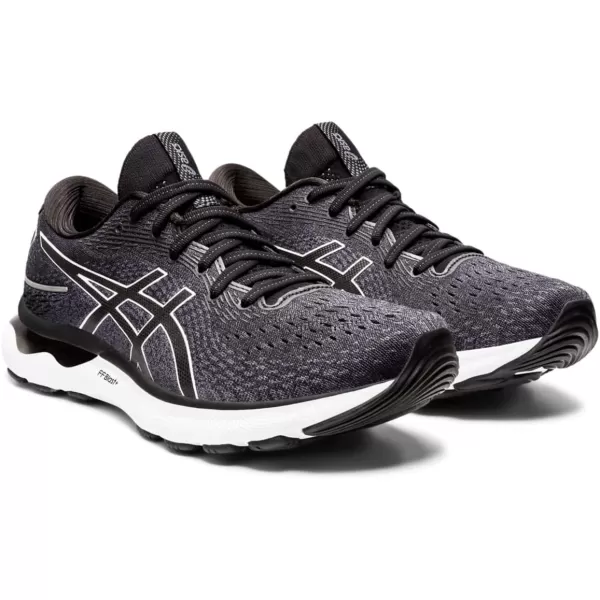 imageASICS Mens GelNimbus 24 Running ShoesBlackWhite