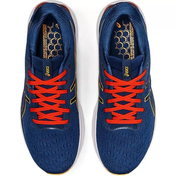 imageASICS Mens GelNimbus 24 Running ShoesMidnight BlueCitrus