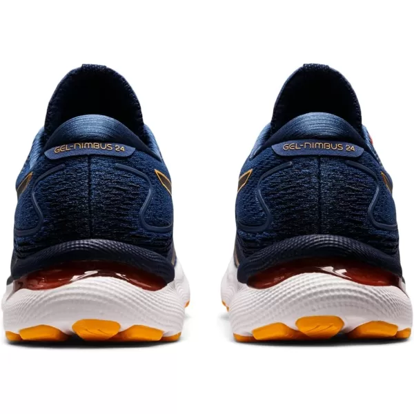 imageASICS Mens GelNimbus 24 Running ShoesMidnight BlueCitrus