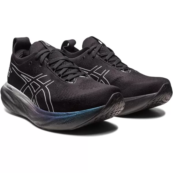 imageASICS Mens GelNimbus 25 Platinum Running ShoesBlackPure Silver
