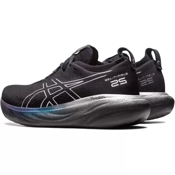 imageASICS Mens GelNimbus 25 Platinum Running ShoesBlackPure Silver