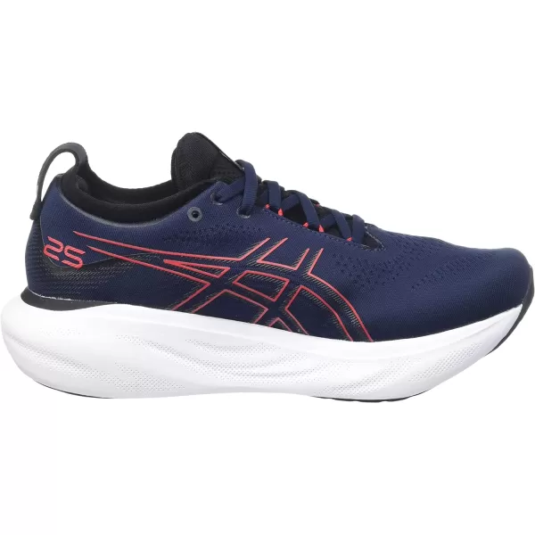 imageASICS Mens GelNimbus 25 Running ShoesBlack Electric Red