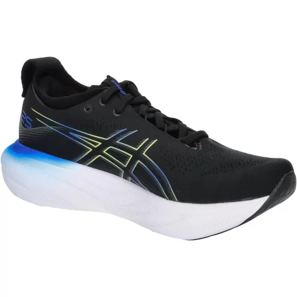 imageASICS Mens GelNimbus 25 Running ShoesBlack Glow Yellow