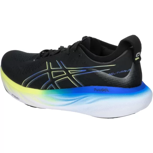 imageASICS Mens GelNimbus 25 Running ShoesBlack Glow Yellow