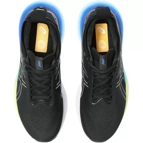 imageASICS Mens GelNimbus 25 Running ShoesBlack Glow Yellow