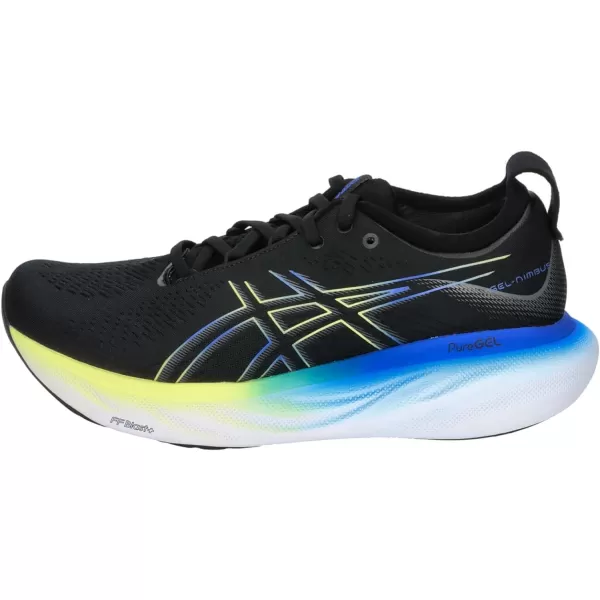 imageASICS Mens GelNimbus 25 Running ShoesBlack Glow Yellow