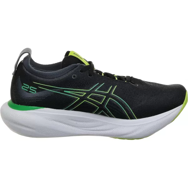 imageASICS Mens GelNimbus 25 Running ShoesBlack Lime Zest