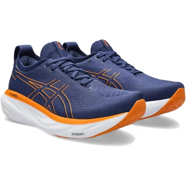 imageASICS Mens GelNimbus 25 Running ShoesDeep Ocean Bright Orange