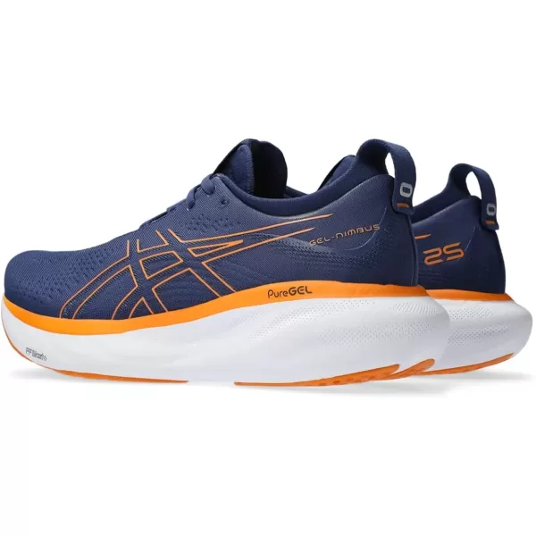 imageASICS Mens GelNimbus 25 Running ShoesDeep Ocean Bright Orange