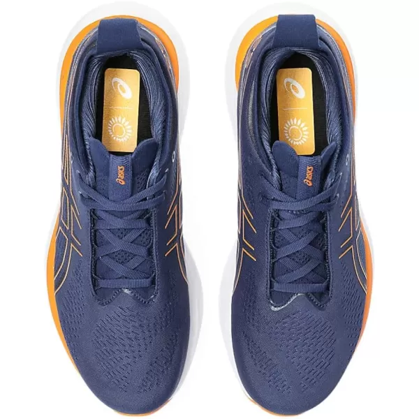imageASICS Mens GelNimbus 25 Running ShoesDeep Ocean Bright Orange
