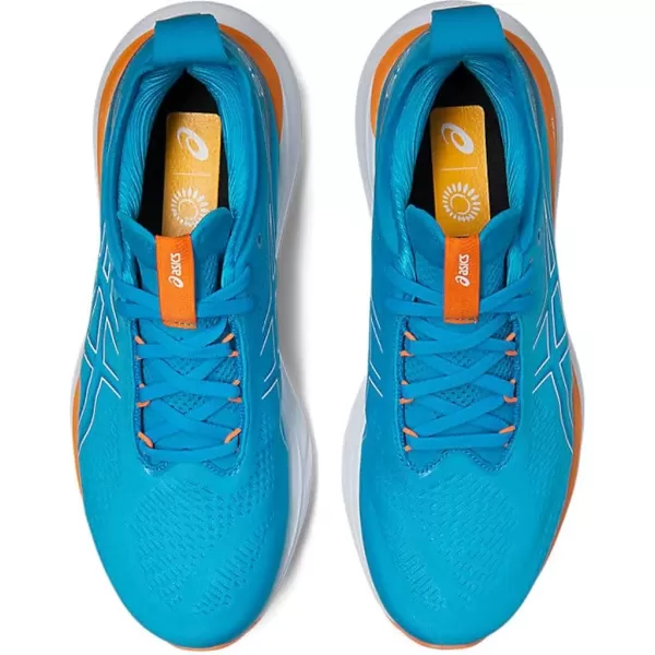 imageASICS Mens GelNimbus 25 Running ShoesIsland BlueSun Peach