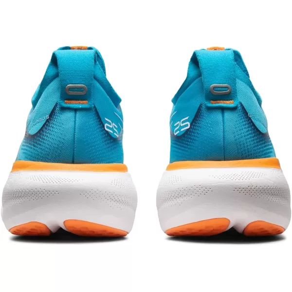 imageASICS Mens GelNimbus 25 Running ShoesIsland BlueSun Peach