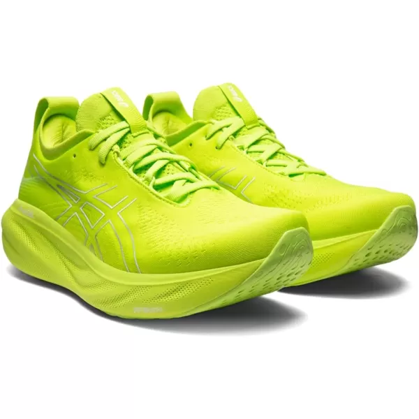 imageASICS Mens GelNimbus 25 Running ShoesLime Zest White