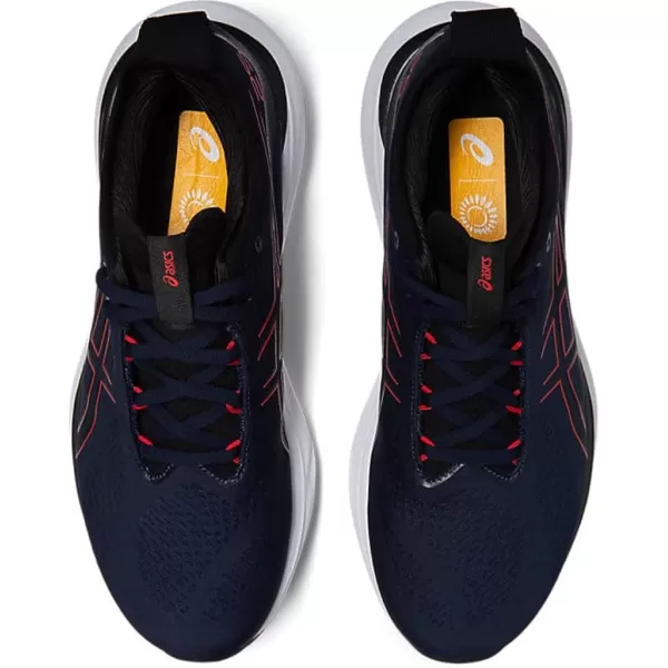 imageASICS Mens GelNimbus 25 Running ShoesMidnightElectric Red