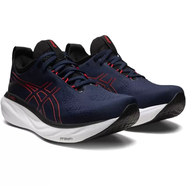 imageASICS Mens GelNimbus 25 Running ShoesMidnightElectric Red