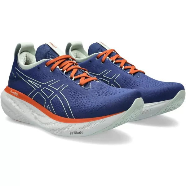 imageASICS Mens GelNimbus 25 Running ShoesNavy PeonyDewkist