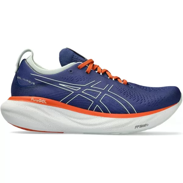 imageASICS Mens GelNimbus 25 Running ShoesNavy PeonyDewkist