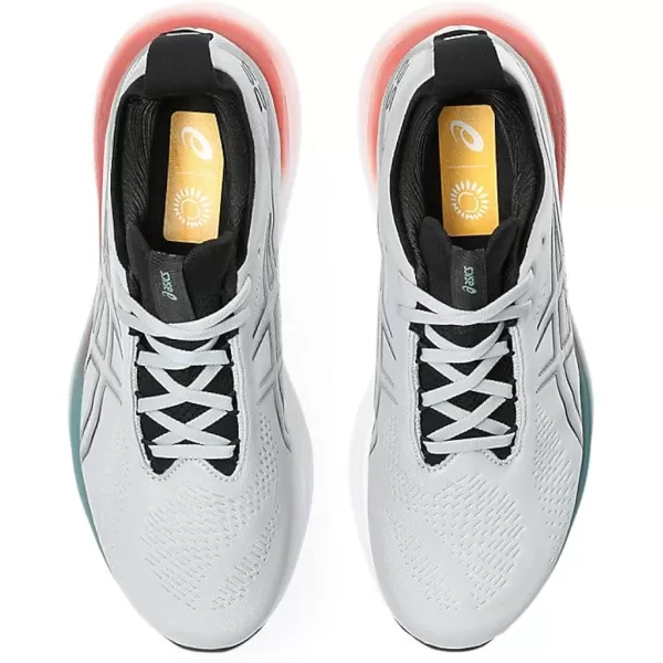 imageASICS Mens GelNimbus 25 Running ShoesPiedmont GreyFoggy Teal