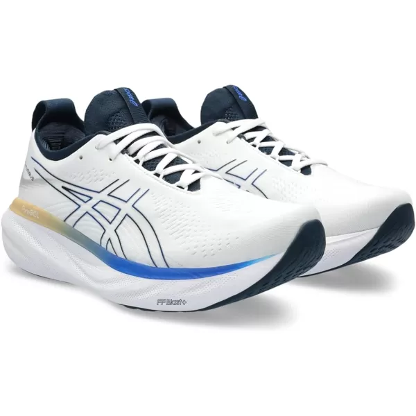 imageASICS Mens GelNimbus 25 Running ShoesWhiteIllusion Blue